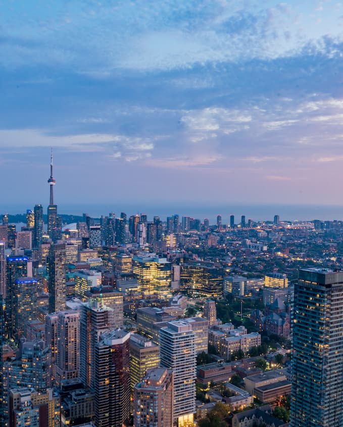 Overview of One Bloor's exterior designs providing unparalleled views of the surrounding cityscape